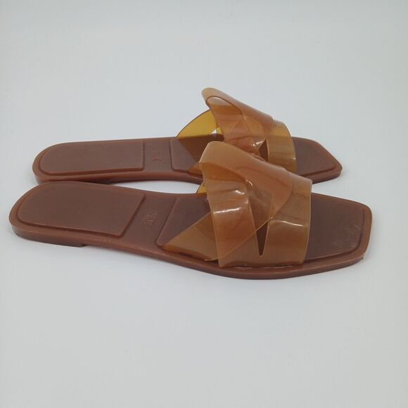 Zara Slides Sandals Womens EU 40 US 9 Flats Beach Pool Resortwear Aesthetic - Picture 1 of 6